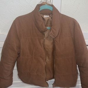 Corduroy puffer jacket